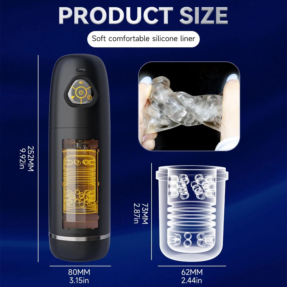 Automatic Male Masturbator With 10 Rotating Thrusting Mode Pronunciation Blowjob Pocket Pussy Sex Machine Adult Sex Toys for Men