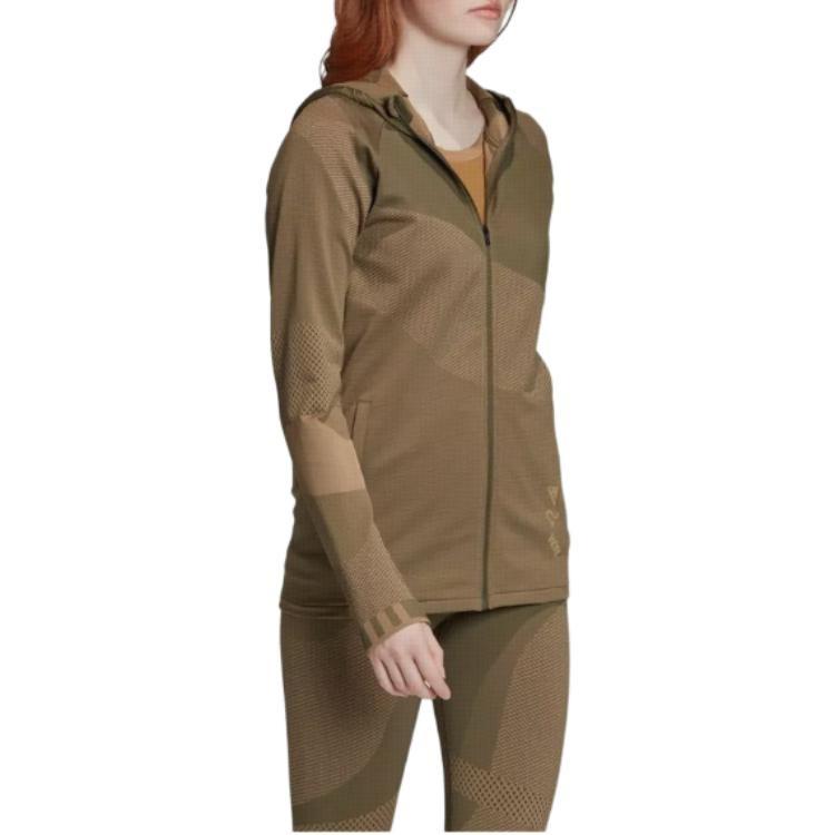 (WMNS) adidas x WOOD WOOD Crossover Casual Sports Hooded Jacket Gray Green Women's FL2844