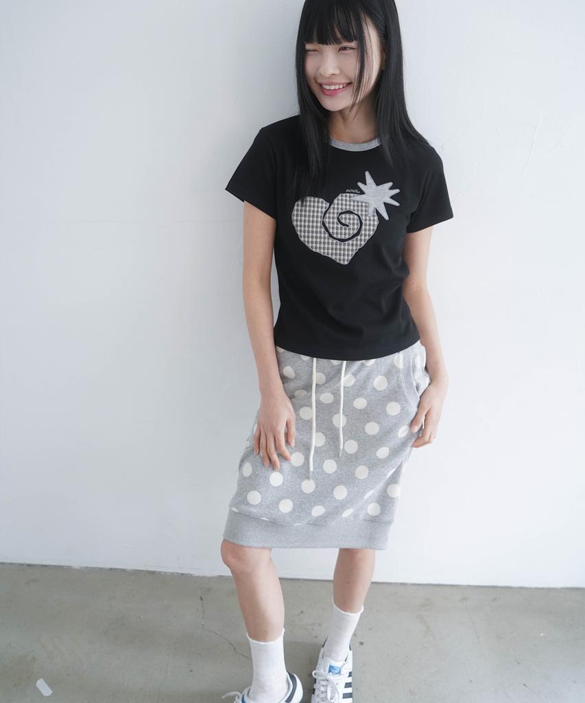 Mimdeowodeulobeu Jacquard Dot Midi Skirt