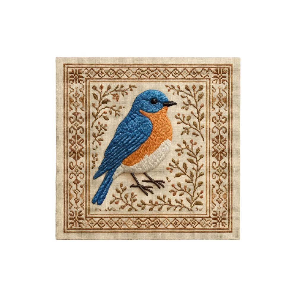 

Набор для вышивания крестом «Птицы» своими руками с цветочным узором, Наборы для вышивания крестом, Искусство вышивки, Домашний декор, Подарки Bluebird