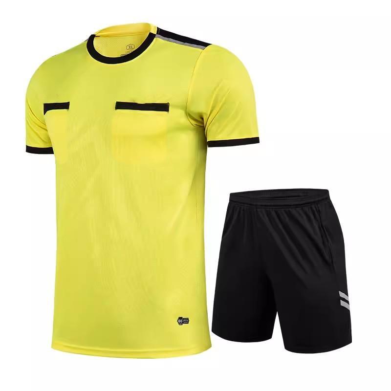 Divise da Calcio 2025 Uomo Uniformi da Arbitro Maglie da Calcio Magliette Tasche Maglietta da Squadra a Maniche Corte Abbigliamento Sportivo