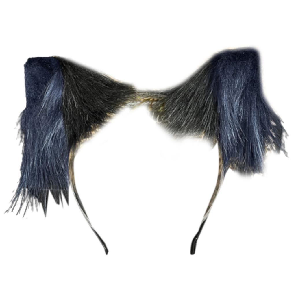 Wolf Ear Headband Tail Girls Cosplay Accessories Beast Ears Blue Fursuit Masquerade Halloween Cosplay Party