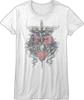 Bon Jovi Pierced Heart Junior Women's T Shirt