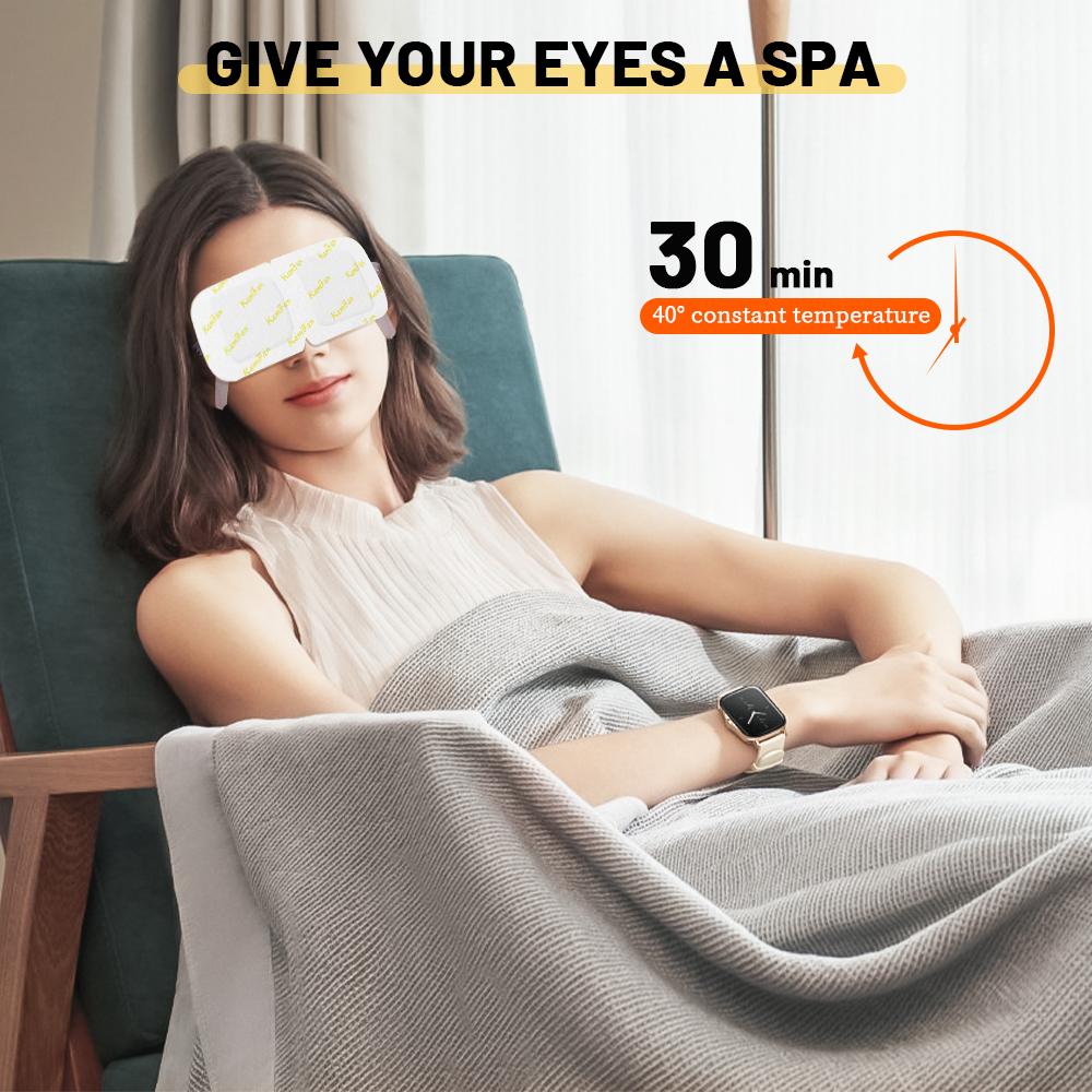 Napařovací oční maska pro úlevu od únavy očí, napařovací horký obkladová oční maska, zatemňovací napařovací oční maska na spaní