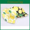 Fisherman Lemon Print Hat Fruit Pattern Bucket Cap Sun Protection Breathable