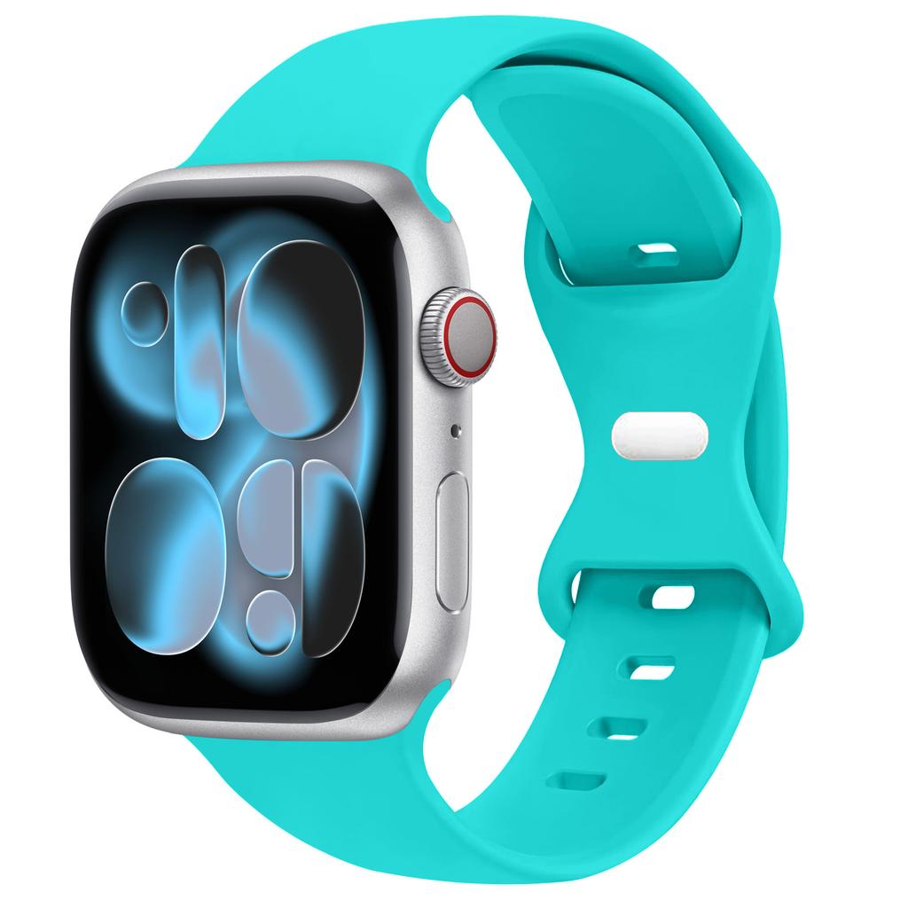 Sport Silicone Strap For Apple Watch Bands 40mm 44mm 46mm 45mm 41mm 49 42mm Correa Bracelet iWatch series 10 11 9 8 7 ultra 3 SE