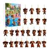 Dachshund Dog Advent Calendar 2025 24 Days Christmas Countdown Calendar with 2D Acrylic Hanging Dachshund Ornaments for Xmas Tree Decor