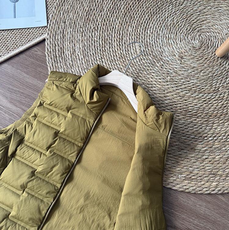 2025 Autumn/Winter Double-Sided Solid Color Unisex Down Vest