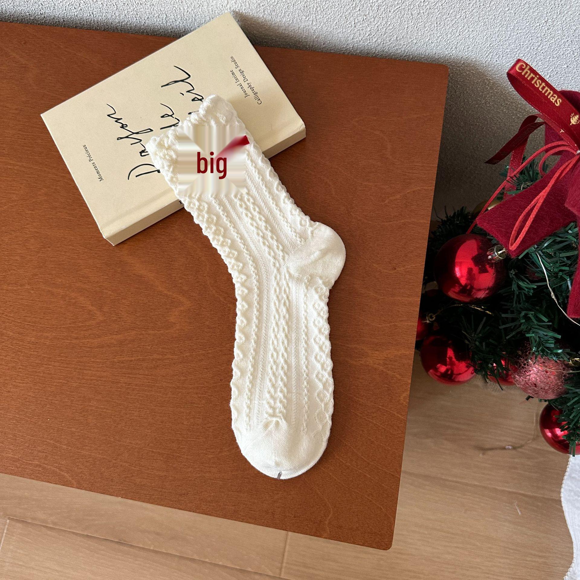 Женские хлопковые носки до середины икры Му Шан Шан Цянь Год Красного Знака Зодиака