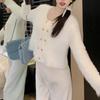 Imitation Mink Fleece Sweater Jacket Women's Spring and Autumn New High-end Short Small Fragrant Knitted Cardigan Top Trendy