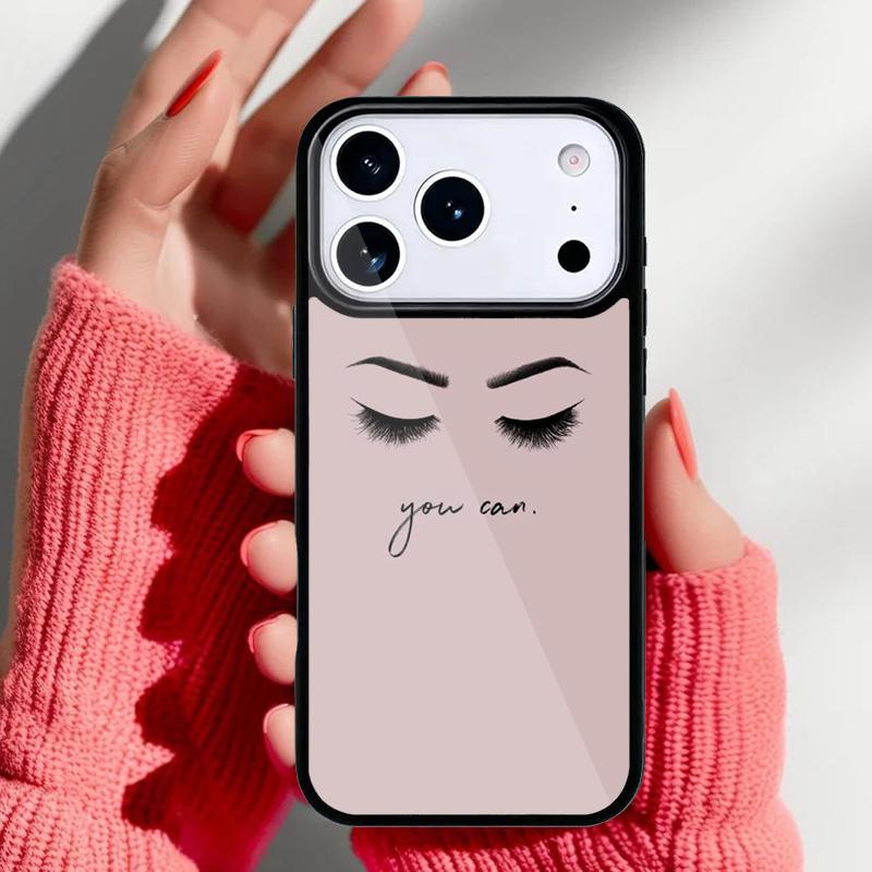 Eyes Eyelash Aesthetic Phone Case for iPhone 17 16 15 14 13 Pro Max Back Cover for 12 11 Pro Coque