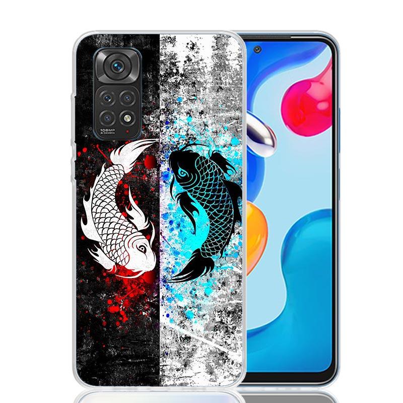 Japan Koi Fish Yin Yang Art Phone Case For Xiaomi Redmi Note 14 13 14S 12S 12 11S 11T 11E Pro Plus 10S 10 9S 9 Art Customized Co