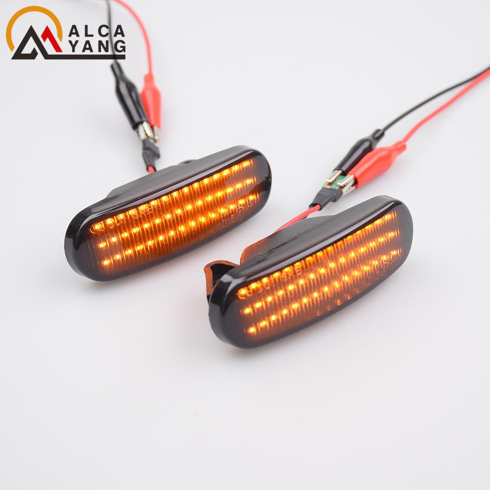 2Pcs For Fiat Abarth Punto Grande Panda 199 Doblo Fiorino 3 Idea 350 Linea 323 110 Dynamic LED Side Marker Light Repeater Lamp