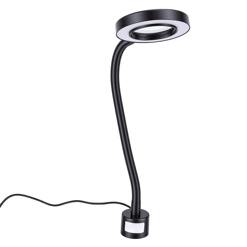 60X Magnifying Glass 10w Magnetic Magnifying Glass LED Reading Lamp with 3 Color Modes for Manicure Crafting