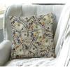 Swono Hundred Dollar Bill Farmhouse Pillow Cover 18x18 Inch Home Decor Cotton Linen Throw Pillow Case Cushion Cover for Sofa Couch