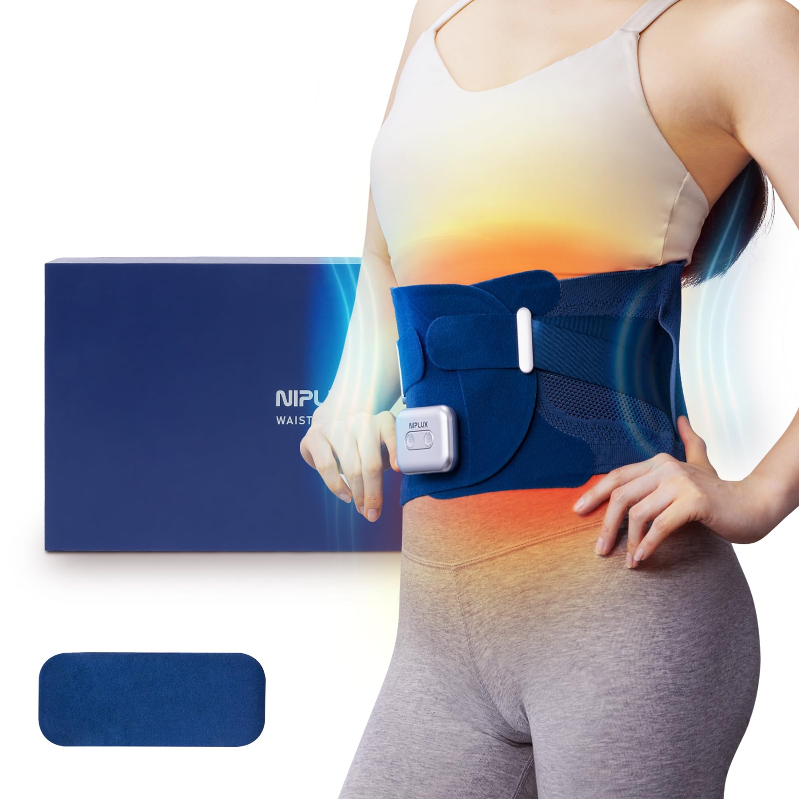 

NIPLUX Электрический поясничный нагрев и бабочка, один размер подходит для таза и поясницы, в комплекте удлинитель, идеальный подарок для уважения к пожилым людям, поддержка, вибрация,