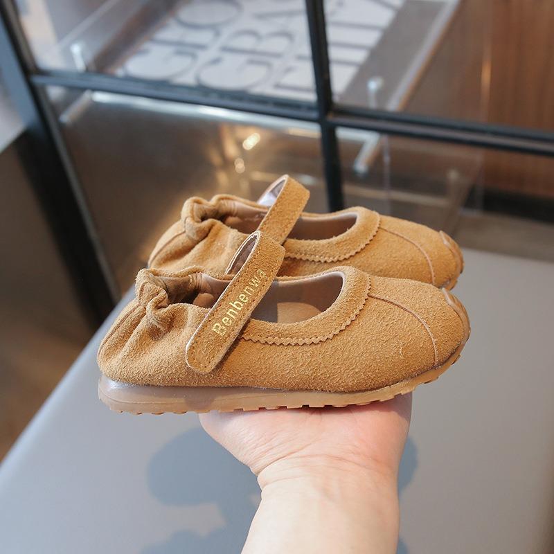 Girls' Mary Jane Sneakers New Arrival | Children's Soft-Sole Casual Shoes with Elastic Heel Strap Cute Girls Shoes