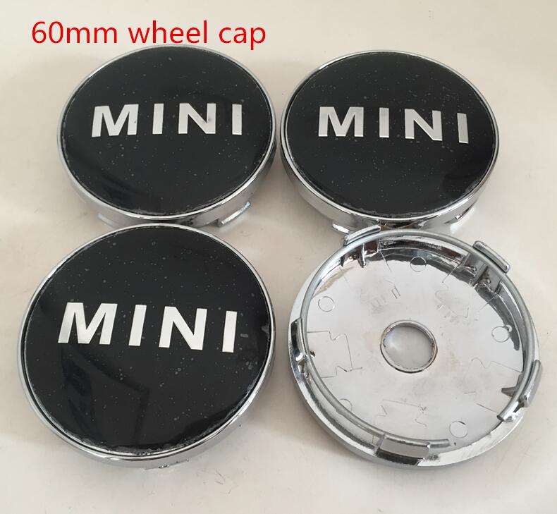 4 piezas 3D 56mm 60mm 68mm para Tapacubos Centrales de Rueda de Coche MINI Insignia Emblema Cubiertas Pegatina Calcomanía Accesorios de Estilo