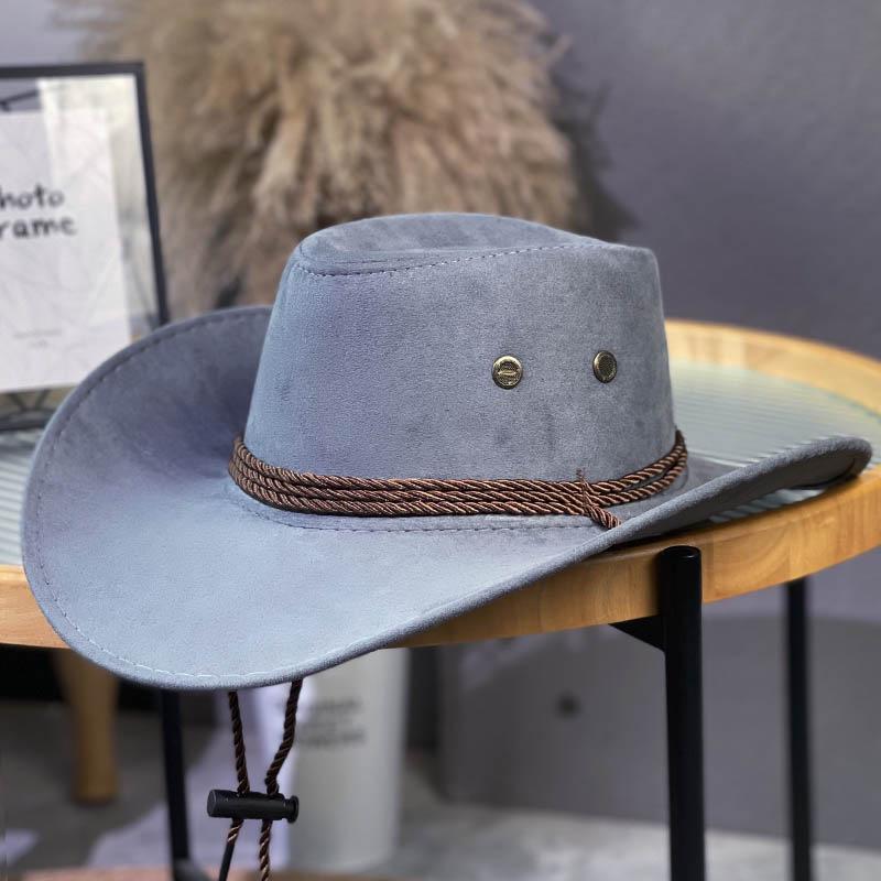 Pălărie Cowboy din Feutru de Lână Culoare Solidă, Stil Western pentru Bărbați și Femei – Protecție Solară Versatilă pentru Exterior