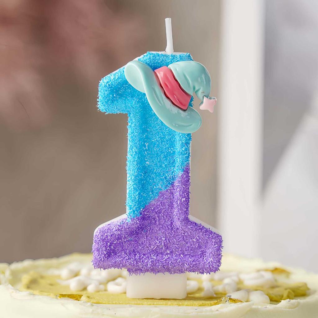 Digital Birthday Candle Decorations - Witch Hat Cake Toppers for Halloween Celebrations.