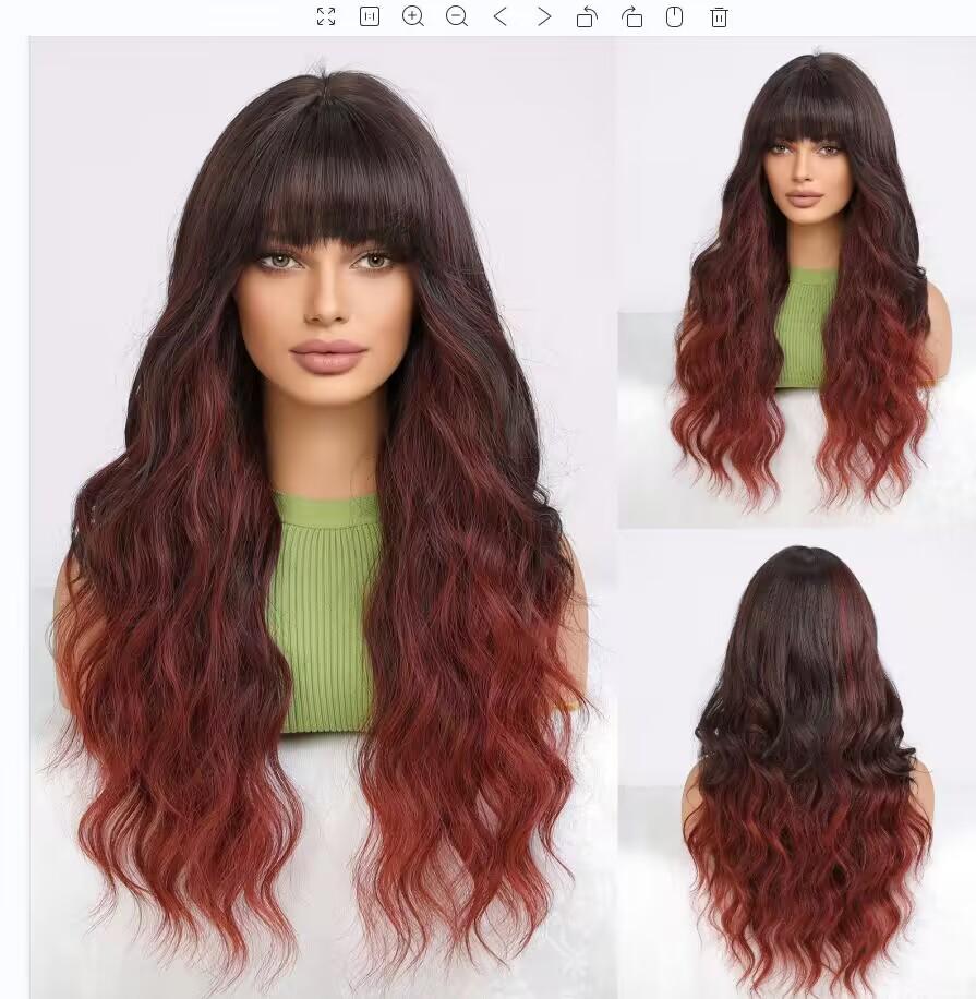 Platinum 613 Blonde Wig Long Wavy Synthetic Wig with Bangs Curly Mixed Golden for Women Cosplay Party Daily Use Heat Resistant