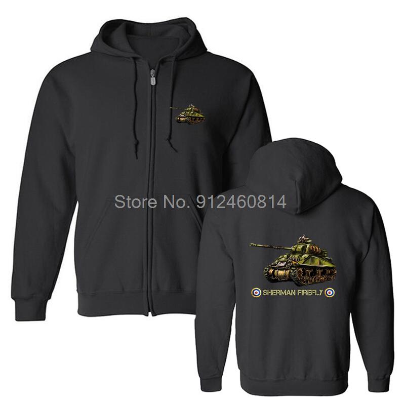 World War 2 British Army Tank Sherman Firefly Gift Hoodie Men Fleece Hoodies Hip Hop Hooded Sweatshirt Streetwear Harajuku