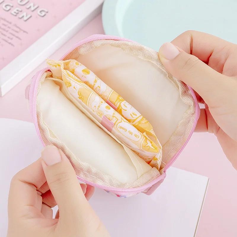 Coreano Carino Orso Grande Capacità Sacchetti Porta Assorbenti Igienici Ragazze Cartone Animato Periodo Fisiologico Tampone Organizzatore Borsa Mini Borsa