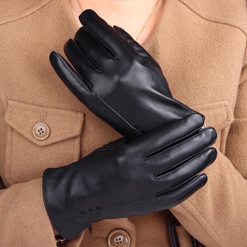 Hengyuanxiang Women's Sheepskin Winter Warm Gloves