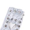 Stage Performance Leather Women Man Half-Finger Rivet Gloves Nightclub Dance Fashion Punk Hip-Hop Half Finger Mittens