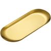 Gold Oval Stainless Steel Nordic Snack & Dessert Plate