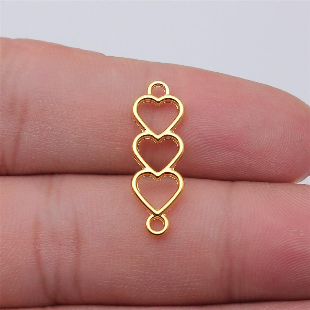 Heart Connectors Love Symbol Antique Bronze Zinc Alloy Jewelry Making DIY Jewelry Making Style Pendant Connectors