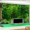 Custom 3D Mural Wallpaper Living Room Bedroom Sofa TV Background Wallpaper Green Bamboo Green Fresh Photo Waterproof Wallpaper