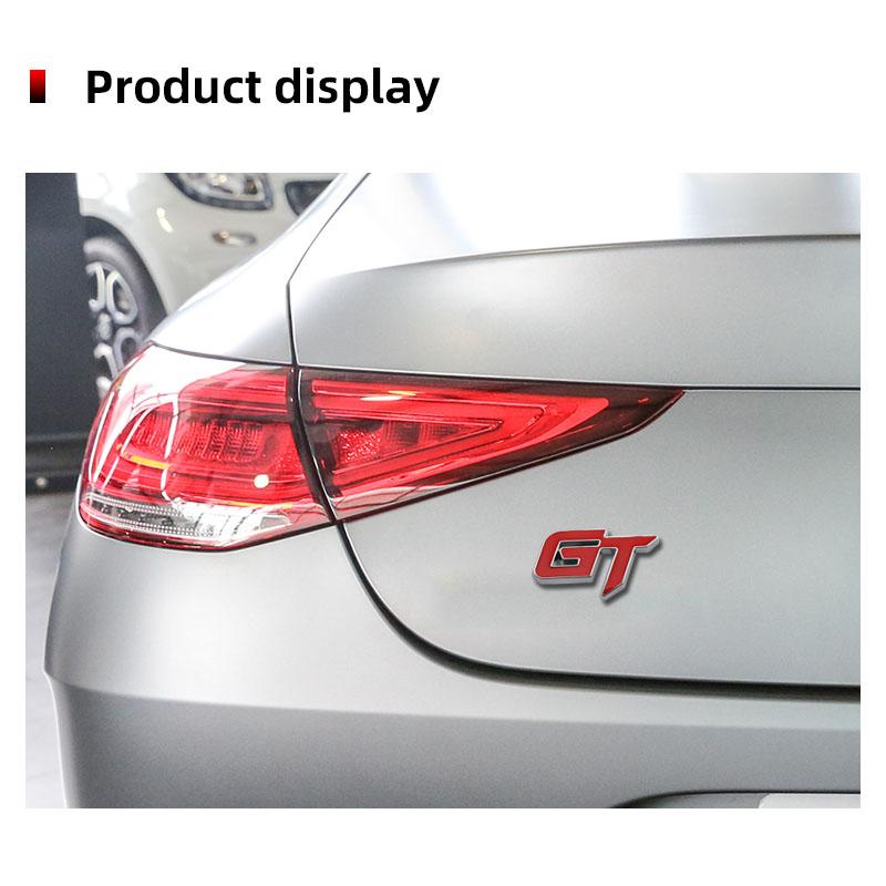 3D Metal GT Car Rear Trunk Emblem Sticker Decals Front Hood Grill Badge