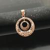 Exquisite Russian 585 Purple Gold Fashion Smart Flower Pendant Rose Gold Plated Hollow Safety Buckle Pendant