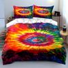 Tie-Dye Rainbow Bedding Set Bedding Set (1 Duvet Cover, 2 Pillowcases, Duvet Not Included)