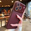 Applicable To iPhone17PRO Lens Large Window Lychee Leather Pattern Mobile Phone Case Apple 15 Business Case Lychee Pattern