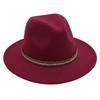Tibetan Style Top Hat Temperament Jazz Hat British Elegant Felt Hat Big Brim Rivet Woolen Hat Men And Women