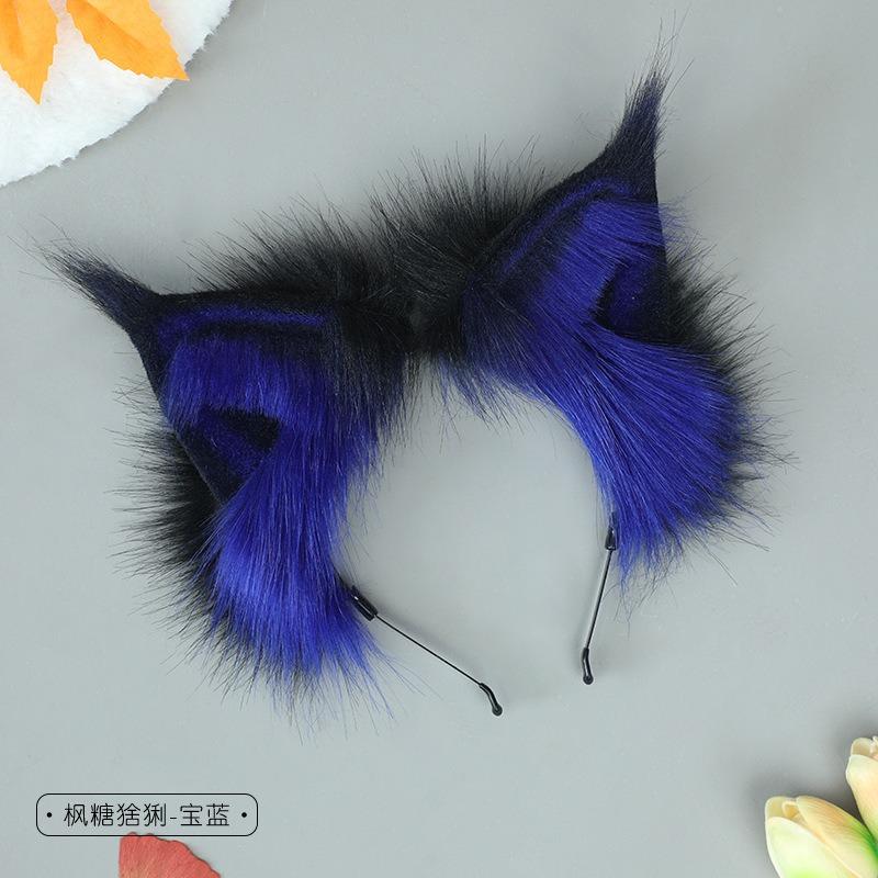 Handmade Simulation Animal Ear Headgear Cute Plush Comic Show Cosplay Bobcat Ears Hair Accessories Props Accessories Headband