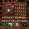 Kit di Diamond Painting Finto per Adulti Calendario dell'Avvento a Gnomo da 24 Giorni, Ornamenti Fai da Te Kit Regali per Feste di Natale, Ghirlanda da Appendere Fatta a Mano per Albero Decorazione Casa