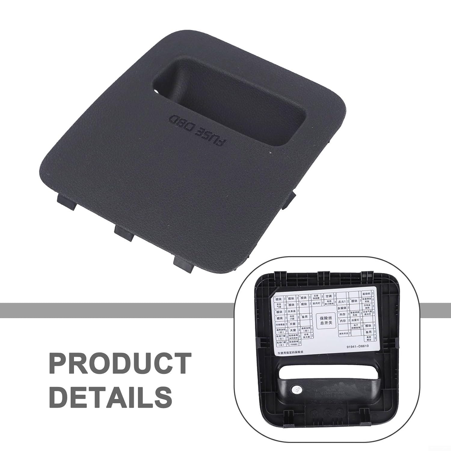 Interior Fuse Box Cover for Kia-Optima 84756-D5000WK Black ABS Replacement Part 2016-2020