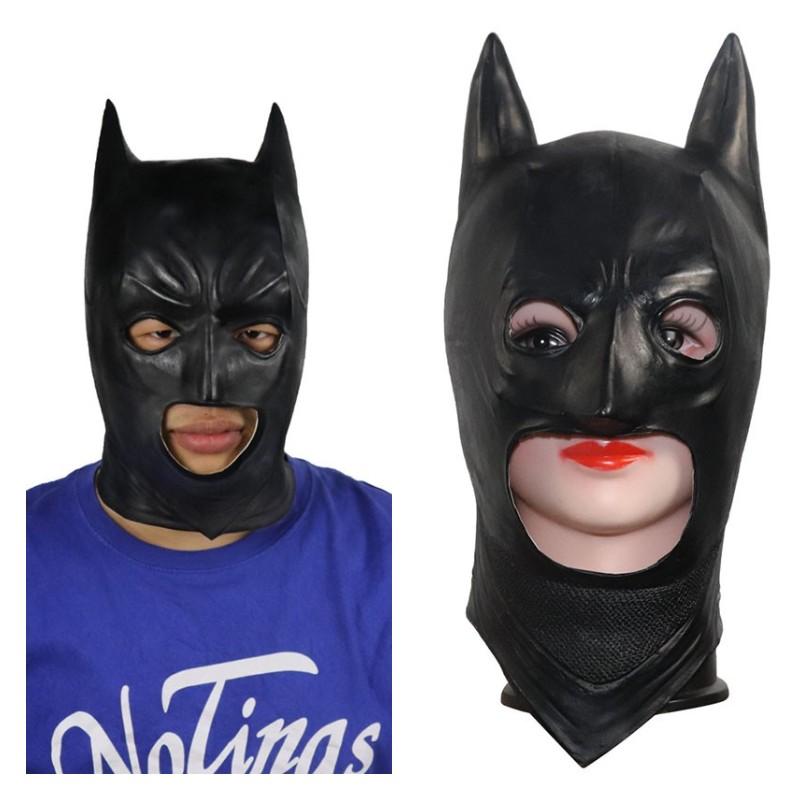 Batman Batwoman Hodeplagg Maske Latex Halloween Rekvisitter Kreativitet Tilbehør Cos