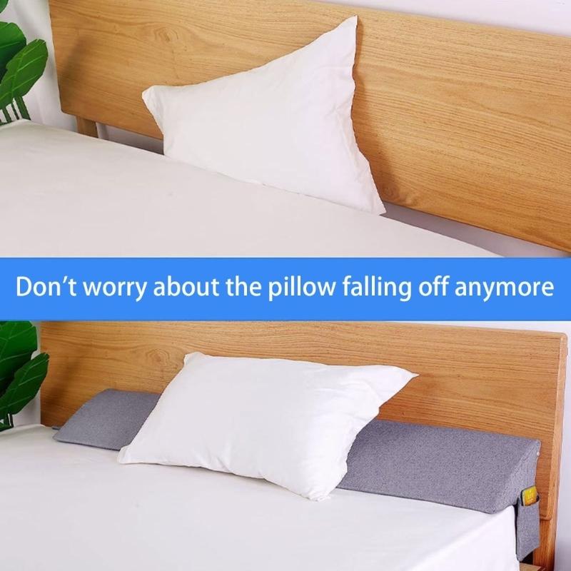 Sponge Pillow for Comfort Support and Sealing Between Bed and Wall Stops Items Dropping Easy Clean Cover