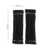 Black Fishnet Patchwork Arm Warmers, Fingerless Mesh Gloves for Punk&Gothic Style