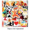 50 Kung Fu Graffiti Stickers: Cool Chinese-Style Decorations for Phone Cases & Suitcases