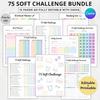 75 Target Soft Challenge Planner Notebook, 75 Easy Soft Challenge Tracker Planner Journal Bundle Editable