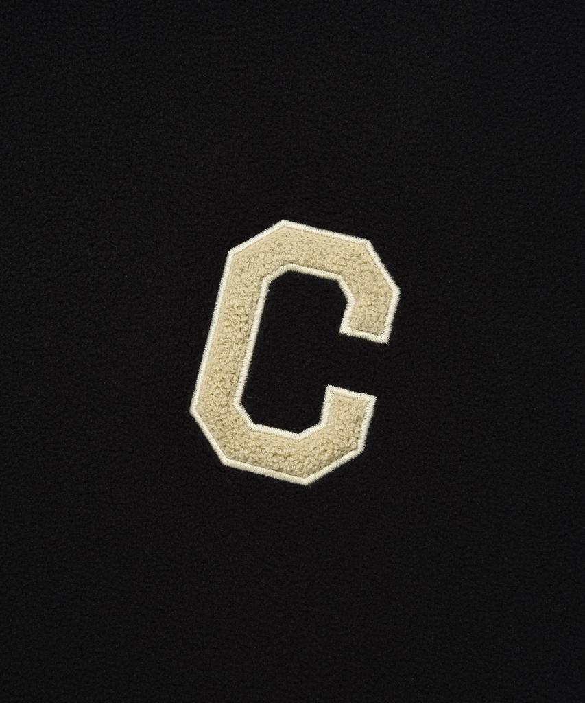 C Logo Fleece Oversized Hoodie Black