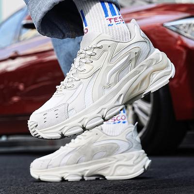 Herren Dad Schuhe Mikrofaserleder Oberfläche dicke Sohle Stoßdämpfung hohe Qualität koreanische Version Retro-Stil Mode vielseitig Sport und Freizeit