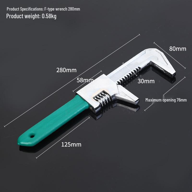 Adjustable Right Angle Large Opening Pipe Wrench
