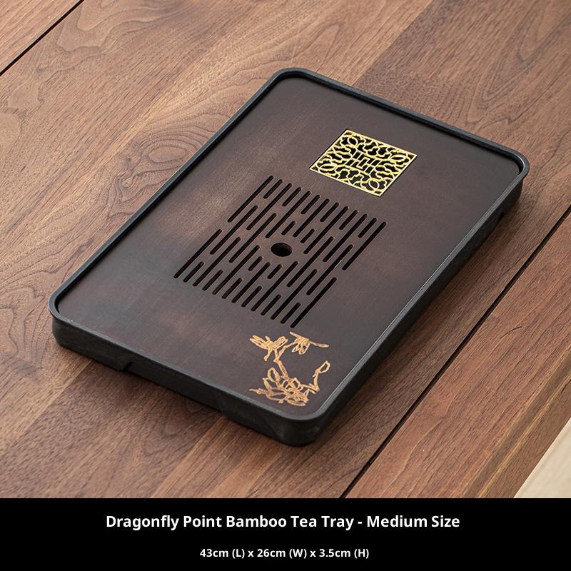 Gianxi Tea Tray 2025 New Home Small Water Storage Tea Table Tea  Tray Bamboo Tea Sea Light Luxury Dry Brewing Table Tea Tray
