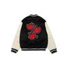 Li-Ning Rabbit Year Prosperity Collection Butterfly Rabbit Embroidered Loose Baseball Jacket Men Outerwear Black AJMT003-3